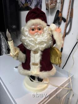Telco Motionettes Christmas Santa Claus Animated Candle with Light 18 Inch