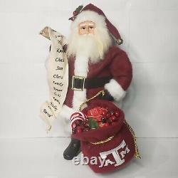 Texas A&M Christmas Santa Claus Decor with Bag Approx 15in Figure Holiday Statue