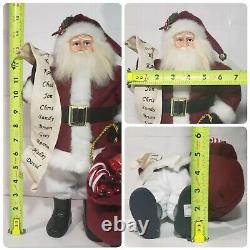 Texas A&M Christmas Santa Claus Decor with Bag Approx 15in Figure Holiday Statue