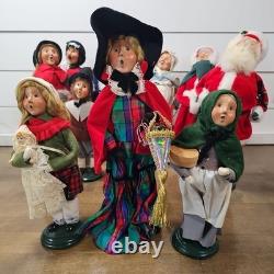 The Carolers Lot Of 10 Vtg Christmas Figures Santa Mrs Claus Decor Byers Choice