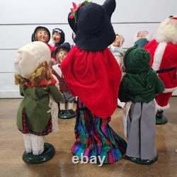 The Carolers Lot Of 10 Vtg Christmas Figures Santa Mrs Claus Decor Byers Choice