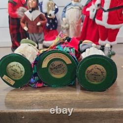 The Carolers Lot Of 10 Vtg Christmas Figures Santa Mrs Claus Decor Byers Choice