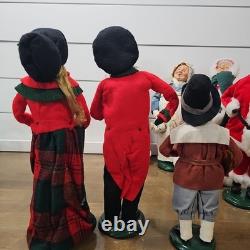 The Carolers Lot Of 10 Vtg Christmas Figures Santa Mrs Claus Decor Byers Choice