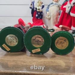 The Carolers Lot Of 10 Vtg Christmas Figures Santa Mrs Claus Decor Byers Choice