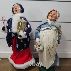 The Carolers Lot Of 10 Vtg Christmas Figures Santa Mrs Claus Decor Byers Choice