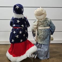 The Carolers Lot Of 10 Vtg Christmas Figures Santa Mrs Claus Decor Byers Choice