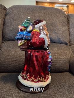 Thomas Pacconi Classics Santa Claus 2004 Blown Glass Large Wood Base 14 COA