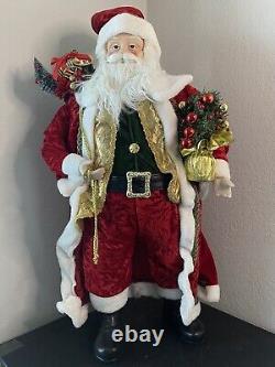 Traditional Vintage Santa Claus Figure 36 with Christmas Themed Accessories