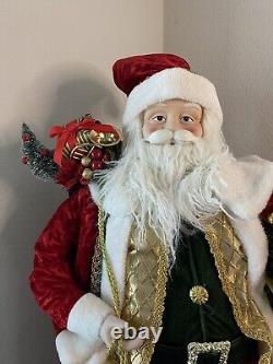 Traditional Vintage Santa Claus Figure 36 with Christmas Themed Accessories