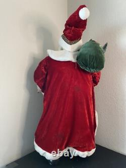 Traditional Vintage Santa Claus Figure 36 with Christmas Themed Accessories