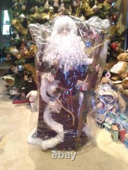 Traditions Handcrafted 33 Tall Santa Claus Figure With Presents And Staff