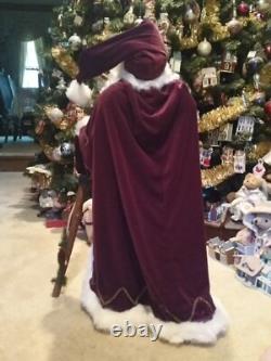 Traditions Handcrafted 33 Tall Santa Claus Figure With Presents And Staff
