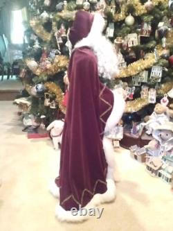 Traditions Handcrafted 33 Tall Santa Claus Figure With Presents And Staff