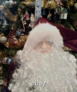 Traditions Handcrafted 33 Tall Santa Claus Figure With Presents And Staff