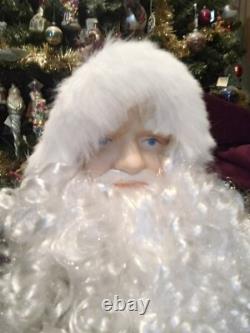 Traditions Handcrafted 33 Tall Santa Claus Figure With Presents And Staff