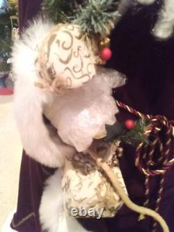Traditions Handcrafted 33 Tall Santa Claus Figure With Presents And Staff