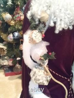 Traditions Handcrafted 33 Tall Santa Claus Figure With Presents And Staff