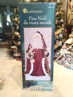Traditions Handcrafted 33 Tall Santa Claus Figure With Presents And Staff
