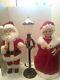 Trim A Home Mr. & Mrs. Santa Claus & Light Post Animated Lighted Motion Preowned