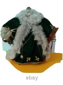Tully Collectibles Father Yuletide Vintage Christmas Drollery 20 x 18 GREEN