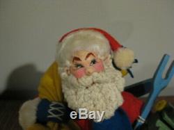 Ultra Rare Klumpe 1940s Roldan Wool Felt Santa Claus Doll Antique