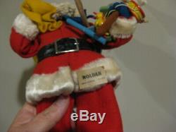 Ultra Rare Klumpe 1940s Roldan Wool Felt Santa Claus Doll Antique