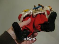 Ultra Rare Klumpe 1940s Roldan Wool Felt Santa Claus Doll Antique