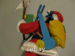 Ultra Rare Klumpe 1940s Roldan Wool Felt Santa Claus Doll Antique