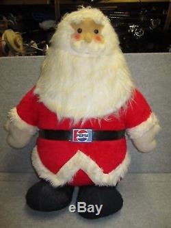 VERY RARE HUGE 30 1970's Pepsi Cola Santa Claus Store Display Not Coke