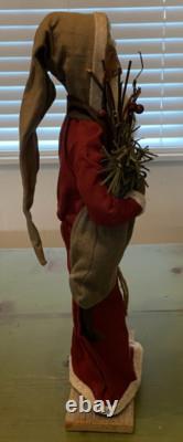 VGT Hand Made Paula Bureman Santa Claus Figure 19 1/2 Tall Decor Primitive