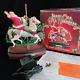 Video Watch 1988 Enesco Jolly Old St Nicholas Music Box Animated Lighted Display