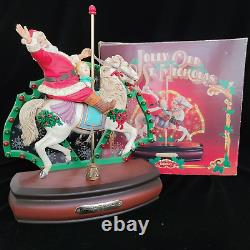 VIDEO watch 1988 ENESCO JOLLY OLD ST NICHOLAS Music Box Animated Lighted Display