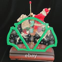 VIDEO watch 1988 ENESCO JOLLY OLD ST NICHOLAS Music Box Animated Lighted Display