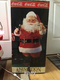 VINTAGE 1993 COKE CHRISTMAS MOTION SANTA CLAUS ANIMATION COLLECTION WithBOX. WORKS