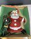 Vintage 40's Or 50's Santa-glo Claus Tree Top Wall Plaque Light Christmas