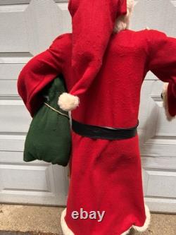 VINTAGE 5 Ft Santa Claus Figure w Good Boys & Girls List Christmas Natural #8019