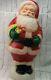 Vintage Christmas Santa Claus Blow Mold Lighted Rosie Cheeks Red Green Lawn