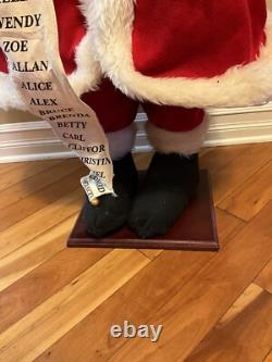 VINTAGE Life Size 5 Ft Traditional Santa Claus Figure with Good Boys & Girls List