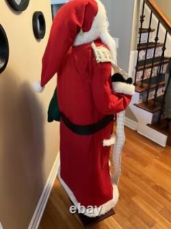 VINTAGE Life Size 5 Ft Traditional Santa Claus Figure with Good Boys & Girls List