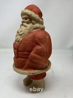 VINTAGE PAPER MACHE PULP CHRISTMAS SANTA CLAUS St. Nick Decoration Ornament 10