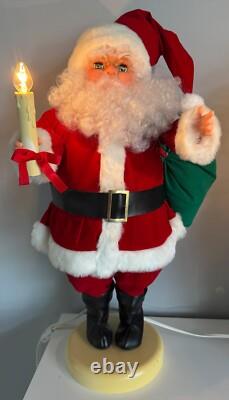 VINTAGE Rennoc Animated Moving Illuminated Santa & Mrs Claus 24 Christmas Decor