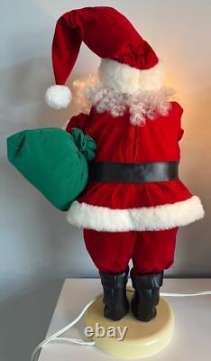 VINTAGE Rennoc Animated Moving Illuminated Santa & Mrs Claus 24 Christmas Decor