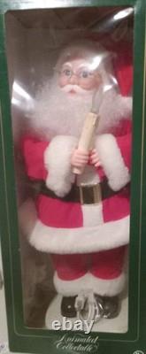 VINTAGE Santa & Mrs Claus Animated and Illuminated Display Figure 24 SET