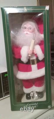 VINTAGE Santa & Mrs Claus Animated and Illuminated Display Figure 24 SET