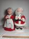 Vintage Santa & Mrs Clause Set Animated Collectible Holding A Candle 20 Tall