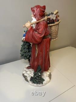 VTG 16 in. Victorian St. Nicholas (The Original Santa Claus) Statue and box RARE