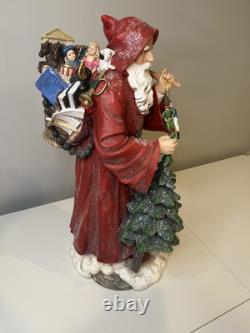 VTG 16 in. Victorian St. Nicholas (The Original Santa Claus) Statue and box RARE