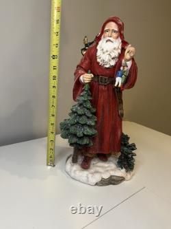 VTG 16 in. Victorian St. Nicholas (The Original Santa Claus) Statue and box RARE