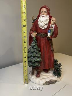 VTG 16 in. Victorian St. Nicholas (The Original Santa Claus) Statue and box RARE