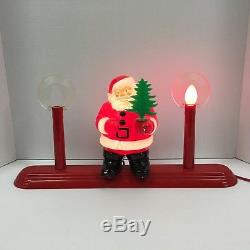 VTG 1950's Royal Electric Christmas Santa Claus Double Halo Candle Window Light